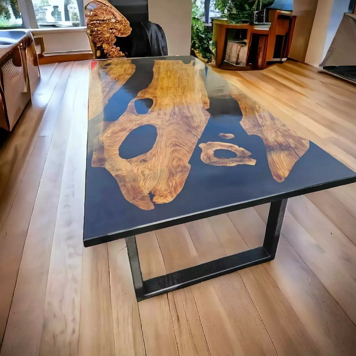 Table résine dinosaure