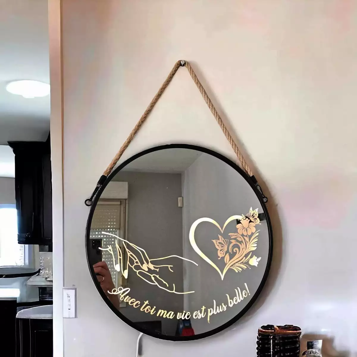 Miroir connecté Avec toi la vie est plus belle!