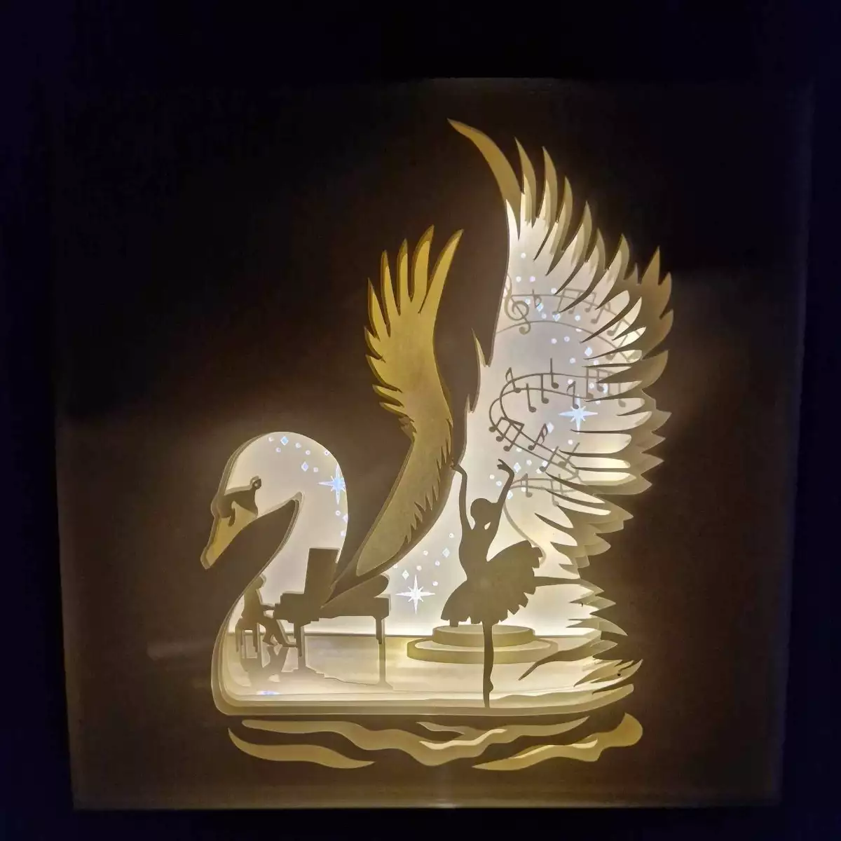 Light box danseuse et le cygne